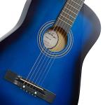 Ashthorpe 38-inch Beginner Acoustic Guitar Package - Blue