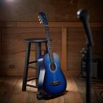 Ashthorpe 38-inch Beginner Acoustic Guitar Package - Blue