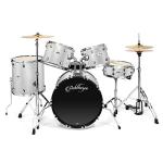 Ashthorpe 5-Piece Full Size Drum Set - Silver