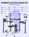 Donner DED-200 Electric Drum Set with Mesh Pads