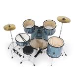Ktaxon 22" Full-Size 5-Piece Drum Set - Blue