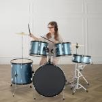 Ktaxon 22" Full-Size 5-Piece Drum Set - Blue