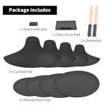 12-Piece Drum Mute Pads and Cymbal Silencers Set