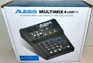 Compact Alesis 4-Channel Mixer with Built-In Effects & USB