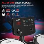 AiJoy Beginner Electric Drum Set with Mesh Pads