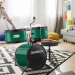 Gammon 3-Piece Green Junior Drum Set with Throne
