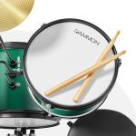 Gammon 3-Piece Green Junior Drum Set with Throne