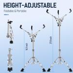 Adjustable Snare Drum Stand with Stick Holder