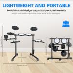 EASTROCK Electric Drum Set with Mesh Pads & Cymbals
