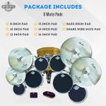 Drum Mute Pads Set – 8 Piece Silencer Kit