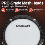 MOSEN Upgraded Electronic Drum Set with Mesh Pads