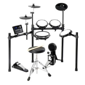 Glarry Electric Drum Set with Quiet Mesh Pads