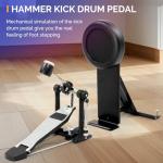 Glarry Electric Drum Set with Quiet Mesh Pads