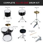 Kids 5-Piece Beginner Drum Set with Cymbals