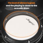 Quiet Electric Drum Set with Mesh Pads and Accessories