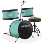 Gammon 3-Piece Teal Junior Drum Set