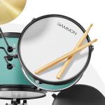 Gammon 3-Piece Teal Junior Drum Set