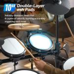 Glarry Electric Drum Set with Color Display and 450 Sounds