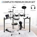 Glarry Electric Drum Set with Color Display and 450 Sounds