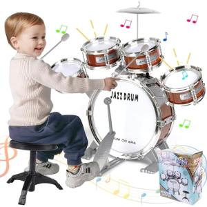 Kids Jazz Drum Set for Toddlers and Preschoolers