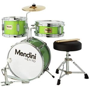 Mendini Kids 3-Piece Beginner Drum Set - Green