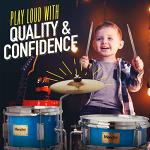 Mendini Kids 3-Piece Beginner Drum Set - Green