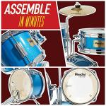 Mendini Kids 3-Piece Beginner Drum Set - Green