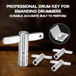 4-Piece Drum Key Set with Case and Tools