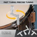 4-Piece Drum Key Set with Case and Tools