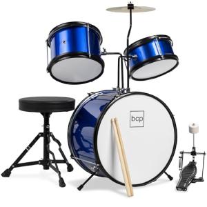 Kids 3-Piece Beginner Drum Set - Blue