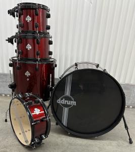 ddrum 5-Piece Diablo Red Black Drum Set