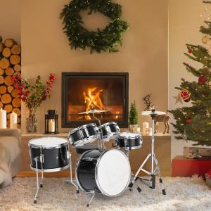 Ktaxon 5-Piece Drum Set with Brass Cymbals