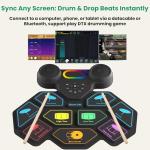 Vicbueges 9-Pad Roll Up Electronic Drum Kit
