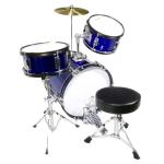 Mendini Kids 3-Piece Beginner Drum Set in Blue