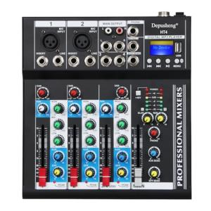 Depusheng HT4 Bluetooth Portable DJ Mixer Console