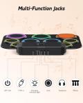 Ryhmo Electronic Drum Set, 9 Pads Electric Drum Pad Roll Up Drum Pad, Built-in Speaker Drum Pedals and Sticks, kid drum set with Headphone Included Birthday Holiday Christmas Gift for kids
