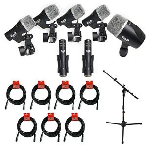 CAD Stage 7 Drum Mic Pack with Stands & Cables