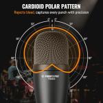Phenyx Pro PDM34 Snare Drum Mic, Cardioid Dynamic Microphone with Clip-on Microphone Clamp, Integral Stand Mount, and Long-Lasting Metal Housing