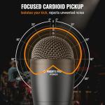 Phenyx Pro PDM33 Kick Drum Microphone, Cardioid Dynamic Mic with Locking Stand Adapter, Integral XLR Connector, and Metal Mesh Grille
