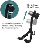 Watris Veiyi Drum Microphone Clips - 4pcs Shockproof Drum Mic Securing Clamp Mounts