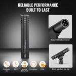 Phenyx Pro PDM35 Overhead Condenser Drum Mic, Super-Cardioid Microphone with Wide Frequency Response Range, Pencil Type for Hi-Hat, Percussions, and String Instruments