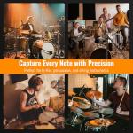 Phenyx Pro PDM35 Overhead Condenser Drum Mic, Super-Cardioid Microphone with Wide Frequency Response Range, Pencil Type for Hi-Hat, Percussions, and String Instruments