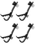 QWORK Drum Microphone Clip, 4 Pack Microphone Securing Clips, Microphone Shockproof Securing Clamp Holder, Drum Musical Instrument Microphone Fixing Clip