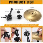 Facmogu 2Pack Car Drum Cymbal Air Vent, Gold & Silver Car Symbol Drum for Car Vent, Quirky Gift for Road Trips, Clip-On Design for Easy Installation and Rugged, Universal Fit Compact Vehicle Accessory