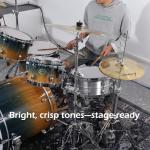 Cymbal Pack, 5 Pieces Drum Cymbals Set,14" Hi Hat Cymbals, 16" Crash and 18" Crash Cymbals, 20" Ride Cymbals for Drums Set