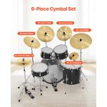 Cymbal Pack 6 Pieces Cymbal Set 10 14 16 18 20 Inches Cymbals for Drum
