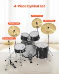 VEVOR Cymbal Pack 4 Pieces Cymbals Drum Set 14 16 18 20 Inches Cymbals for Drum