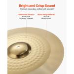 Cymbal Pack 4 Pieces Cymbals Drum Set 10 14 16 20 Inches Cymbals for Drum