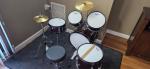 Mendini by Cecilio Kids Drum Set 5 Piece - Full 16in Youth Drumset with Bass