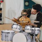 Kid Drum Sets-5-Piece for Beginners,14 inch Bass Drum Full Size Complete Junior